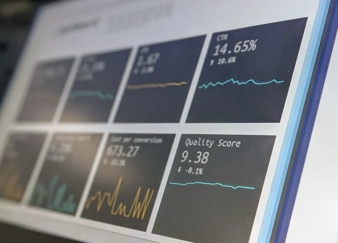 Digital dashboard displaying real-time production KPIs and metrics
