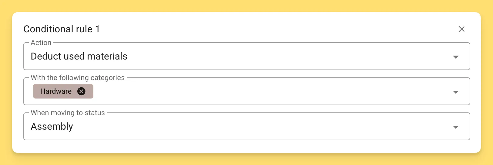 Inventory Update Rules