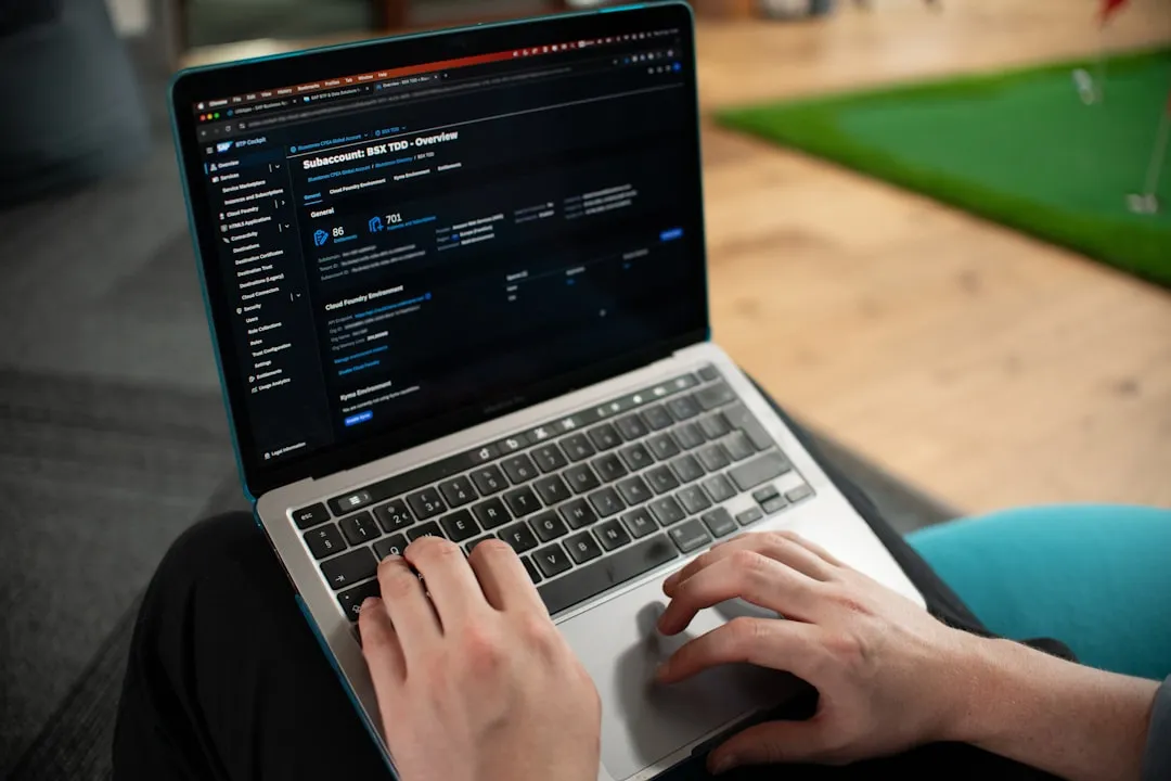 Inventory management software showing stock levels and alerts