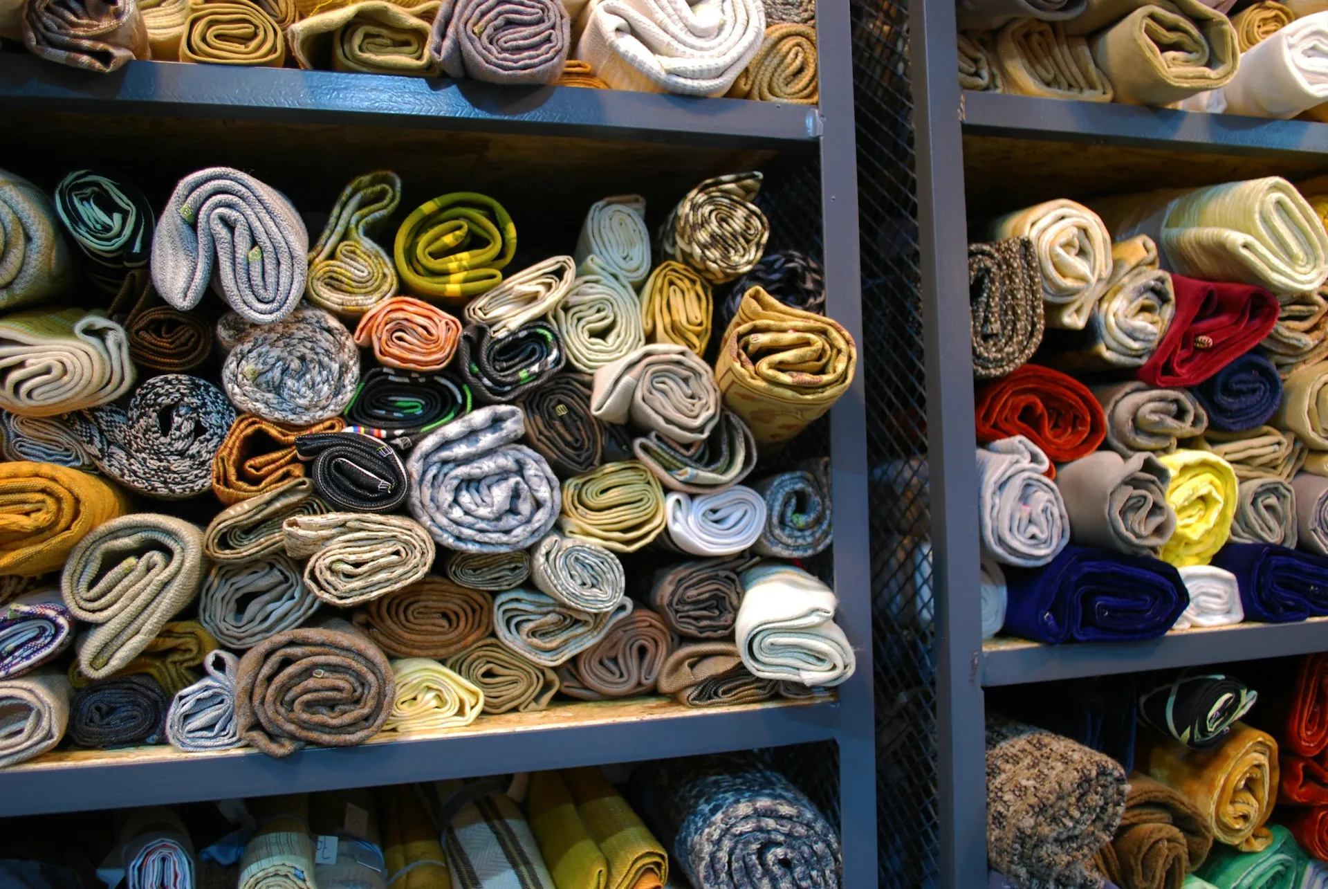 Colorful cloth storage