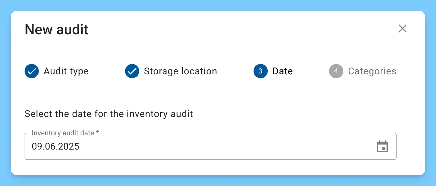 Inventory audit date