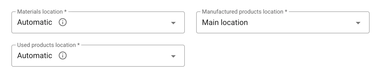 Automatic storage location selection