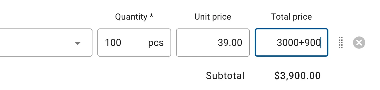 Calculator in input field