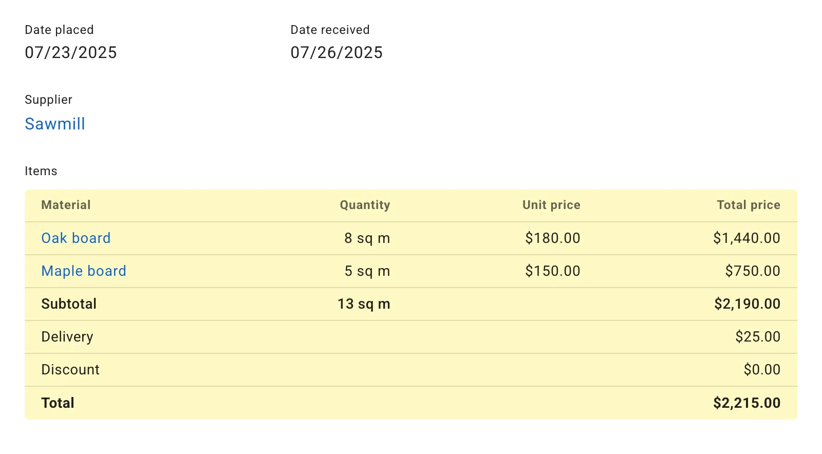 Purchase Orders