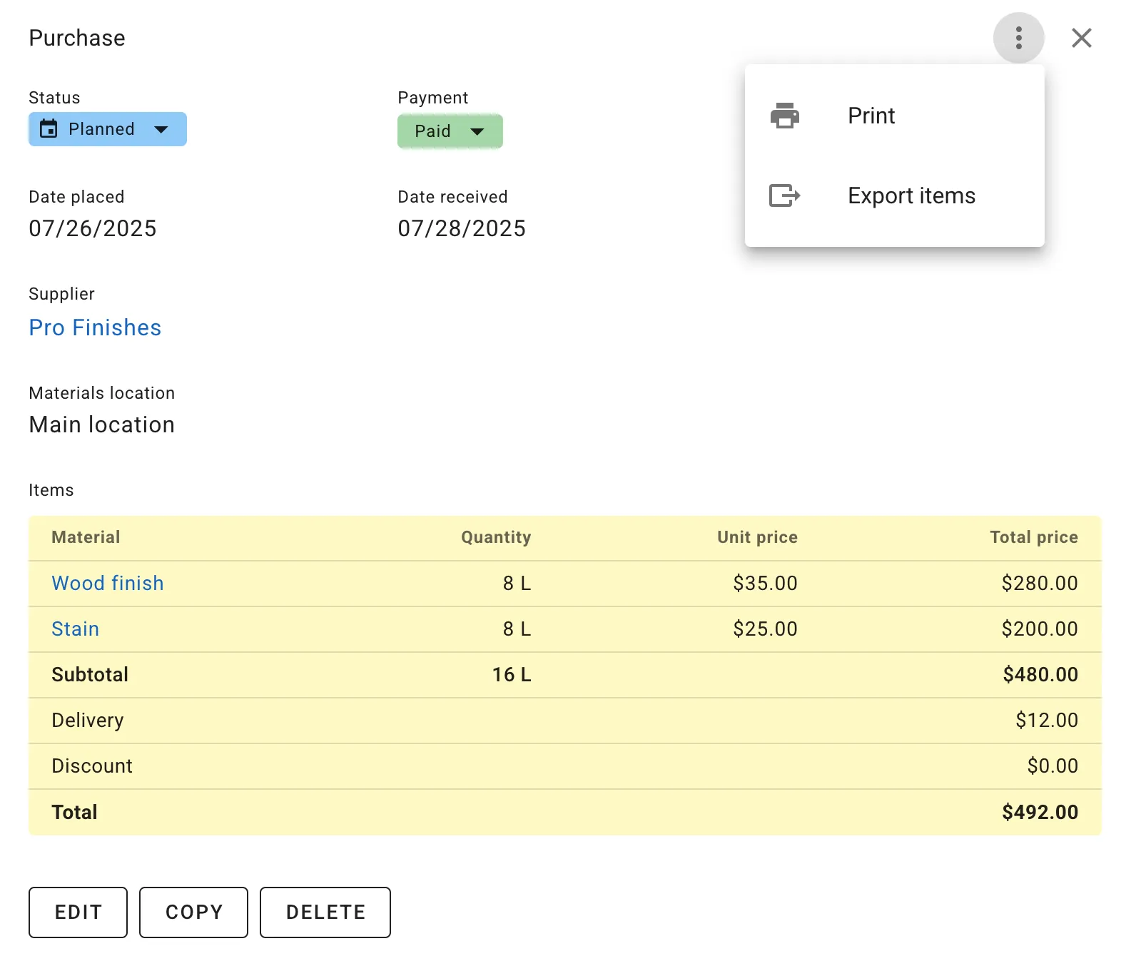 Purchase & Sales Management